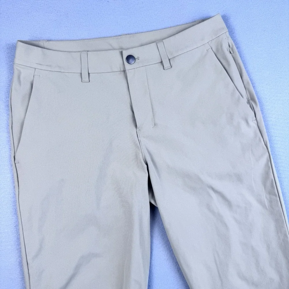 Lululemon ABC Slim Fit 5-Pocket Pant Men 30x28 Tan Golf Chino Stretch